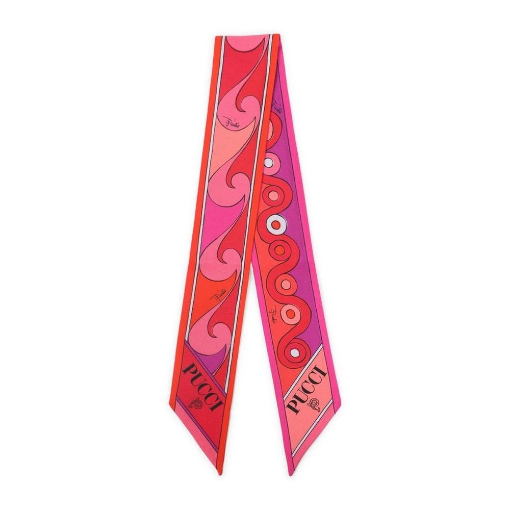 Emilio Pucci Vibrant Pink and Orange Scarf